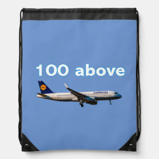 100 above drawstring bag