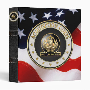 [100] Acquisition Corps (AAC) Regimental Insignia 3 Ring Binder