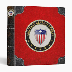 [100] Adjutant General's Corps Branch Insignia [3D 3 Ring Binder