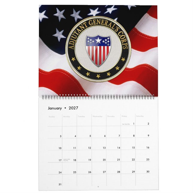 [100] Adjutant General's Corps Branch Insignia [3D Calendar (Jan 2027)