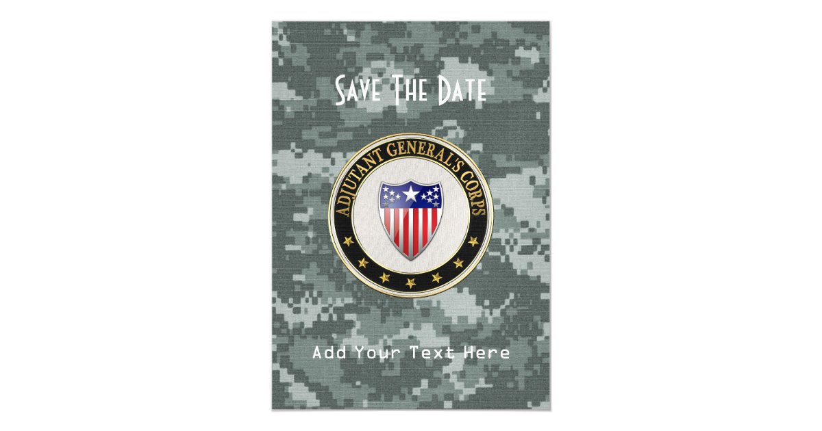 [100] Adjutant General's Corps Branch Insignia [3D Magnetic Invitation | Zazzle.com