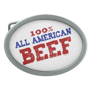 100% All Ameican Beef Buckles Oval Belt Buckle
