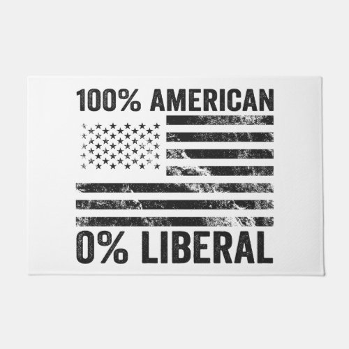 100 American 0 Liberal Republican American Flag  Doormat