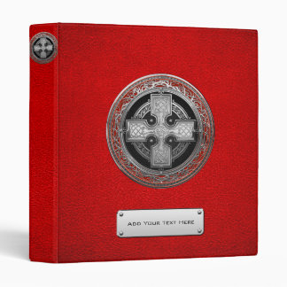 [100] Ancient Celtic Sacred Silver Knot Cross 3 Ring Binder