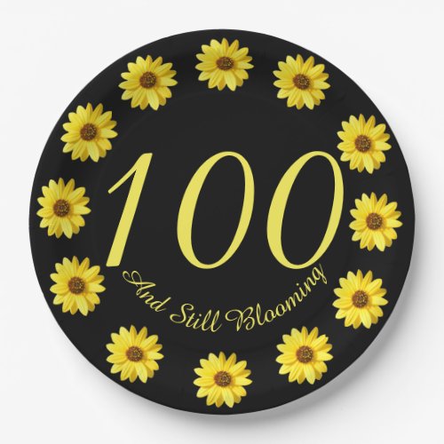 100 and Still Blooming 100th Birthday Plates