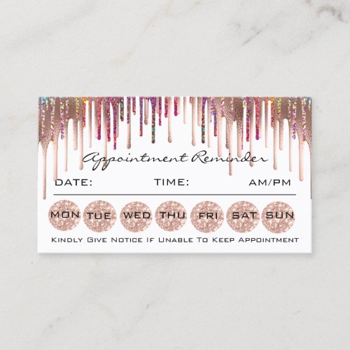 100 Appointment Reminder Cards Makeup Holograph