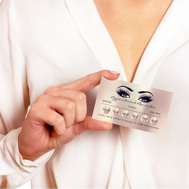 100 Appointment Reminder Cards Makeup Lashes SPA (Creator Uploaded)