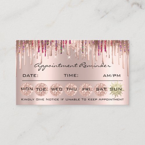 100 Appointment Reminder Social Makeup Holograph Business Card