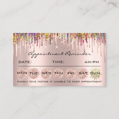 100 Appointment Reminder Social Media Holograph Business Card