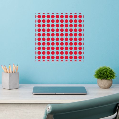 100  approx 075 34  Red Polka Dots on 12sq Wall Decal