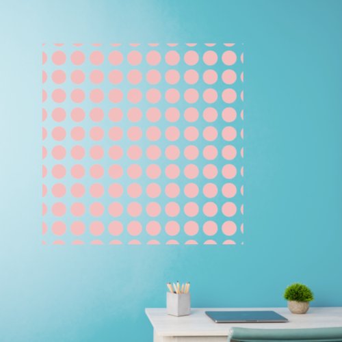 100  approx 25 Pink Polka Dots 36 sq Wall Decal