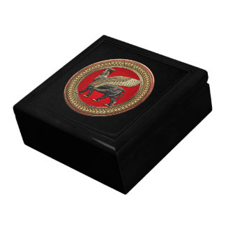 [100] Assyrian Winged Bull: Gold and Black Lamassu Gift Box