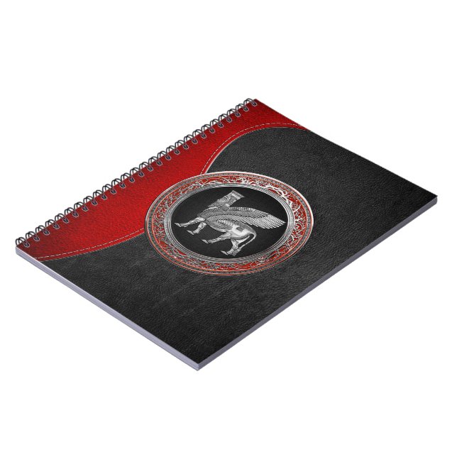 [100] Assyrian Winged Bull - Silver Lamassu Notebook (Left Side)