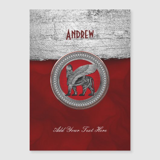 [100] Assyrian Winged Lion: Gold & Black Lamassu (Front)