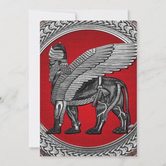 [100] Assyrian Winged Lion: Gold & Black Lamassu (Front)