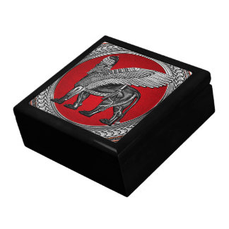 [100] Assyrian Winged Lion: Gold & Black Lamassu Gift Box