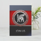[100] Assyrian Winged Lion - Silver Lamassu (Standing Front)