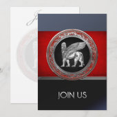 [100] Assyrian Winged Lion - Silver Lamassu (Front/Back)