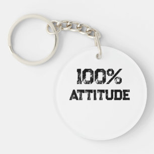 100% ATTITUDE – Customizable Office Gift for Confi Keychain