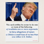 100 Authentic Trump Cards (Front & Back)