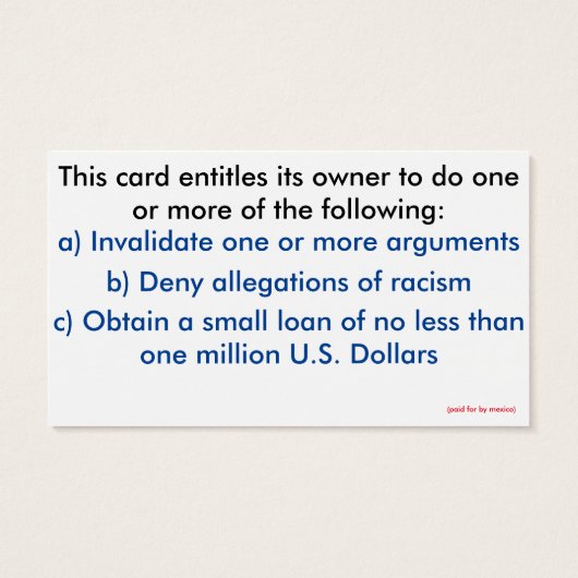 100 Authentic Trump Cards (Back)