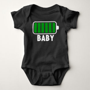 100% Battery Fully Charged – Family Matching Outfi Baby Bodysuit