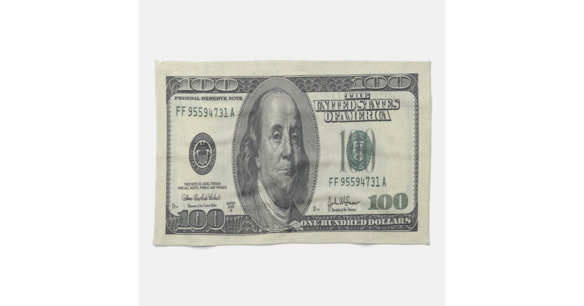 $100 bill towel