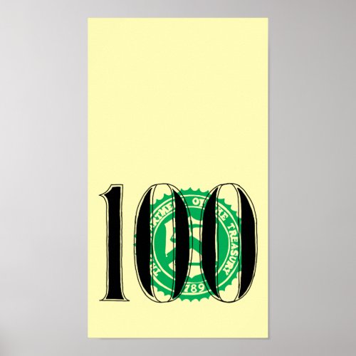 100 Bill Poster