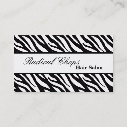 Customizable 100 Black White Zebra Print Pattern Business Card