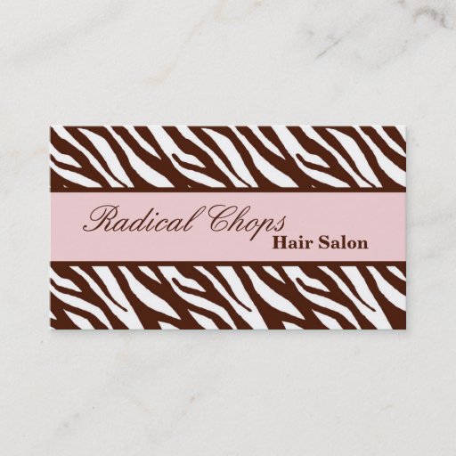 Customizable 100 Borwn Pink Zebra Print Pattern Business Card