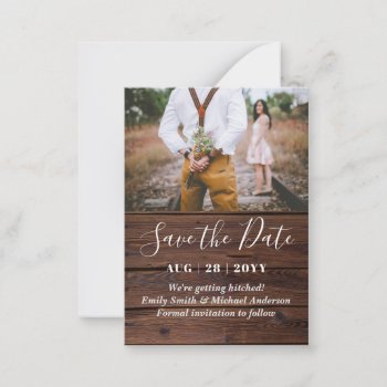 100 Budget RUSTIC PHOTO Save Date and Envelopes Advice Card