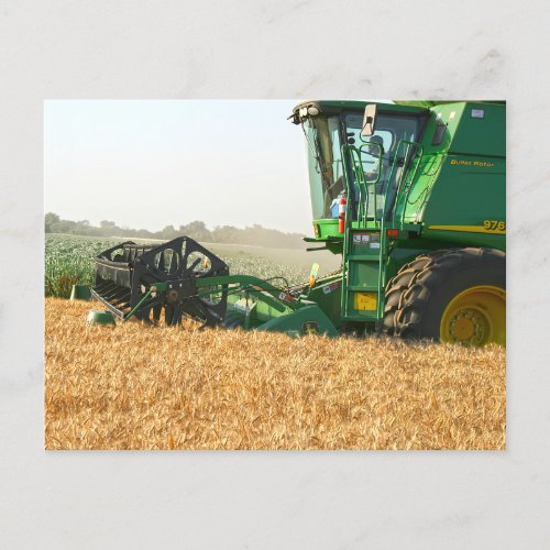 100 Bushel Wheat Harvest Postcard