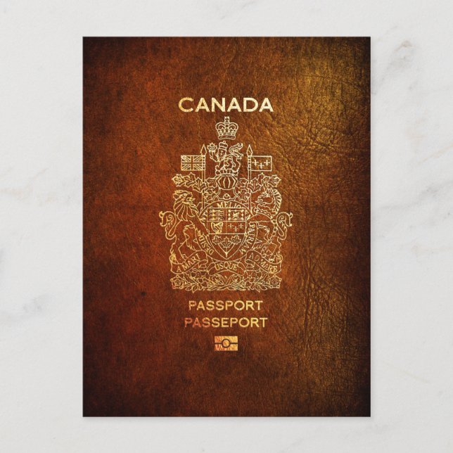 [100] Canadian Passport Cover Postcard (Front)