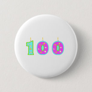 100 (Candles) Pinback Button
