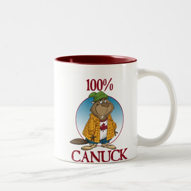 100% Canuck Two-Tone Coffee Mug (Right)