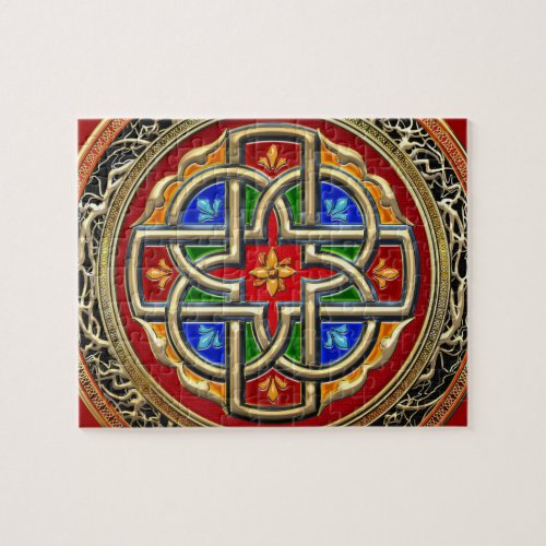 100 Celtic Cross GoldEnamel Jigsaw Puzzle