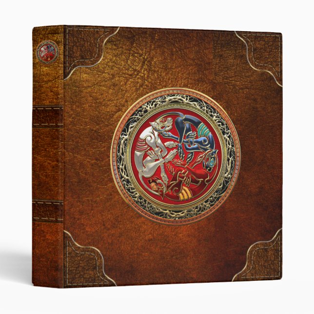 [100] Celtic Treasures - Three Dogs on Gold Binder (Front/Spine)