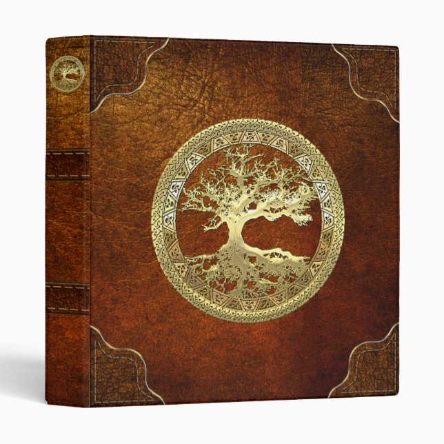 [100] Celtic Tree of Life [Gold] Binder (Front/Spine)