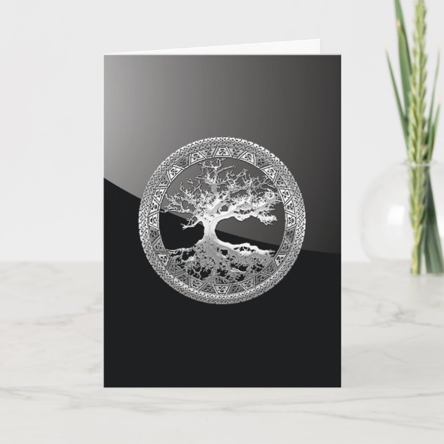 [100] Celtic Tree of Life [Silver] Card (Front)