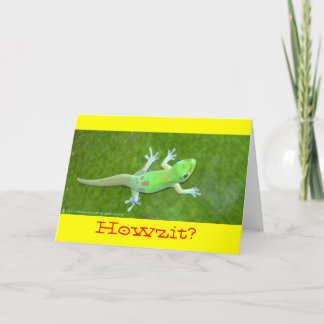 100% Certified Organic Kona Coffee Day~Gecko card