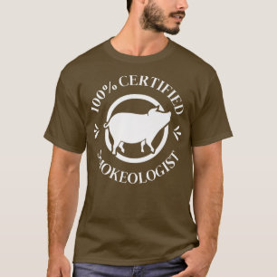 100 Certified Smokeologist, BBQ Gift  T-Shirt