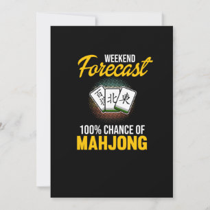 100% Chance Of Mahjong Game Mahjong Player Games Thank You Card