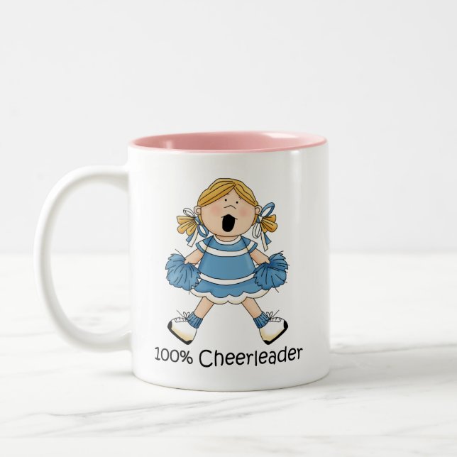 100% Cheerleader - Blond Two-Tone Coffee Mug (Left)