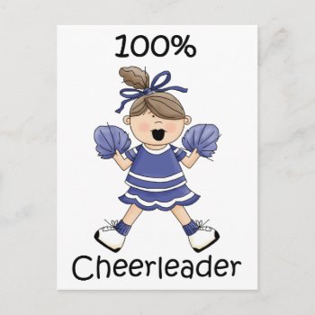 100% Cheerleader - Brunet Postcard by TheCutieCollection at Zazzle