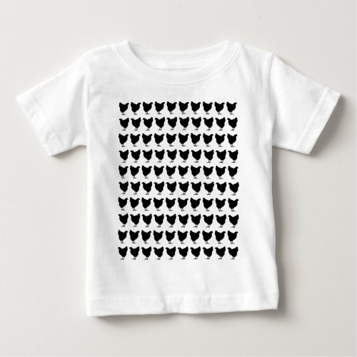 100 Chickens _ Black Baby T_Shirt