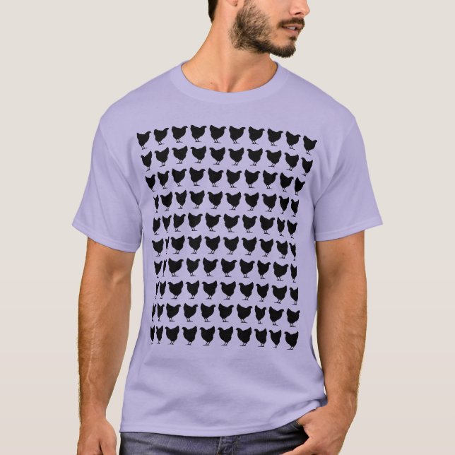 100 Chickens - Black T-Shirt (Front)