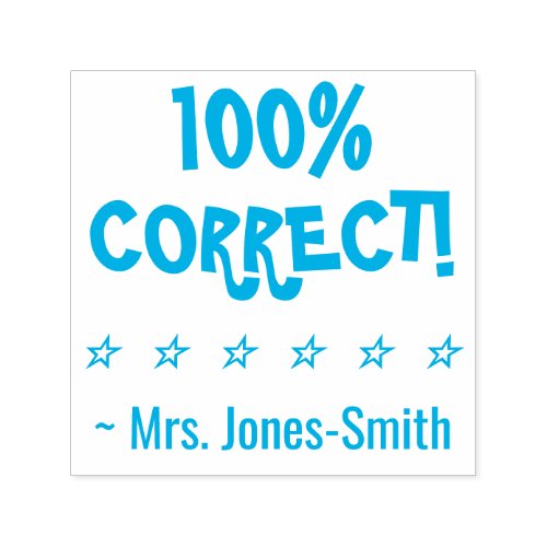 100 CORRECT Instructor Rubber Stamp