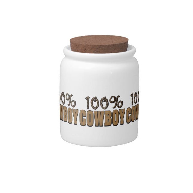 100% Cowboy Candy Jar (Front)