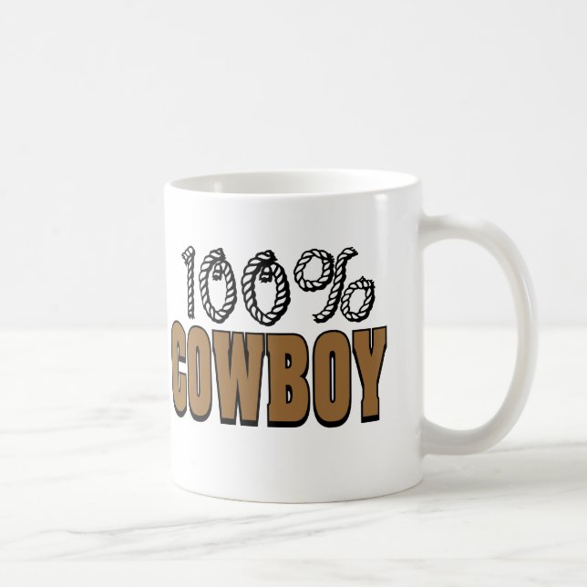 100% Cowboy Coffee Mug (Right)