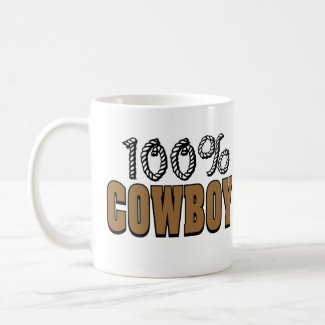 100% Cowboy mug